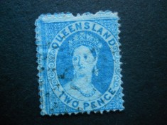 CV2 COLONII BRITANICE REGINA VICTORIA QUEENSLAND