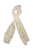 Esarfa tip marama traditionala, crem, Bumbac, Marime universala