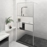 vidaXL Paravan duș walk-in cu raft crom 100x195 cm sticlă ESG/aluminiu
