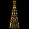 VidaXL Pom de Crăciun LED 200 LED-uri Alb Cald 182 cm