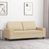 VidaXL Canapea cu 2 locuri, crem, 140 cm, material textil 359393