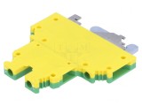 Terminal &Icirc;mbinare Șine 0,2-4mm&sup2; 4 Borne Galben-Verde