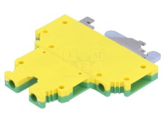 Terminal &Icirc;mbinare Șine 0,2-4mm&sup2; 4 Borne Galben-Verde