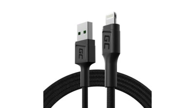 Green Cell GC PowerStream PowerStream USB-A - Lightning 120cm &amp;icirc;ncărcare rapidă Apple 2.4A Cablu de date și &amp;icirc;ncărcare foto