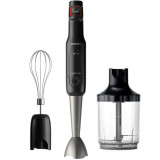 Mixer vertical Philips Viva Collection HR2621/90, 800 W, Viteza variabila + Turbo, tel, tocator XL, Negru