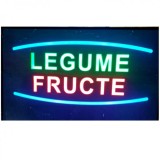 Reclama Luminoasa Panou tip Neon LED mesaj LEGUME FRUCTE 50x25cm KNH