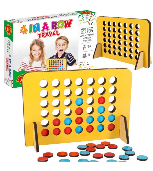 Joc de strategie din lemn, 4 pe un rand