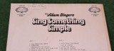 DISC VINIL &ndash; HALLMARK&nbsp; LP AN&nbsp; 1970 THE ADAM SINGERS - SING SOMETHING SIMPLE&nbsp;