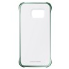 Capac de protectie Samsung Clear Cover pentru Galaxy S6 Edge, Green, Verde, Silicon, Carcasa
