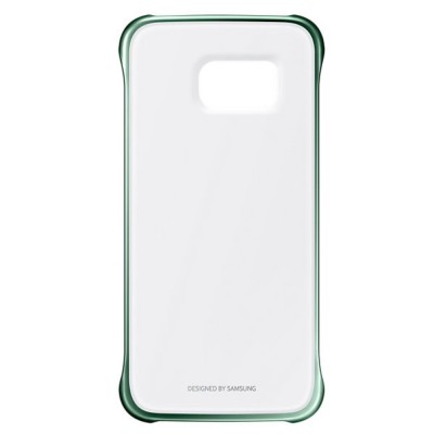 Capac de protectie Samsung Clear Cover pentru Galaxy S6 Edge, Green foto