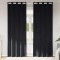 vidaXL Perdele cu perdele 2 pcs Negru 140 x 245 cm Catifea
