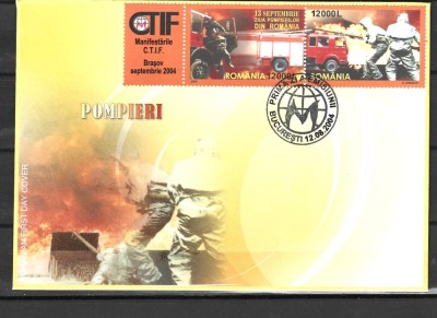 ROMANIA 2004 - POMPIERI, FDC - LP 1654a foto
