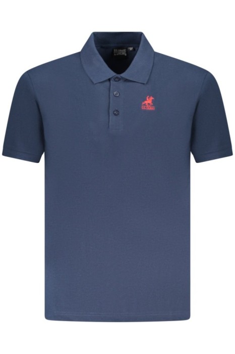 U.S. Grand POLO Tricou polo barbati cu logo brodat, Regular fit, bleumarin, M