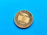 Moneda 2 Franci Franța 1922, stare bună, colecție numismatică