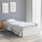 vidaXL Cadru de pat single, alb, 90x190 cm, lemn masiv