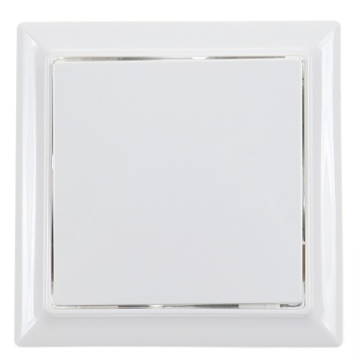 Intrerupator cap cruce Hoff Soft, incastrat, rama inclusa, 10A, 86 x 86 mm, alb foto