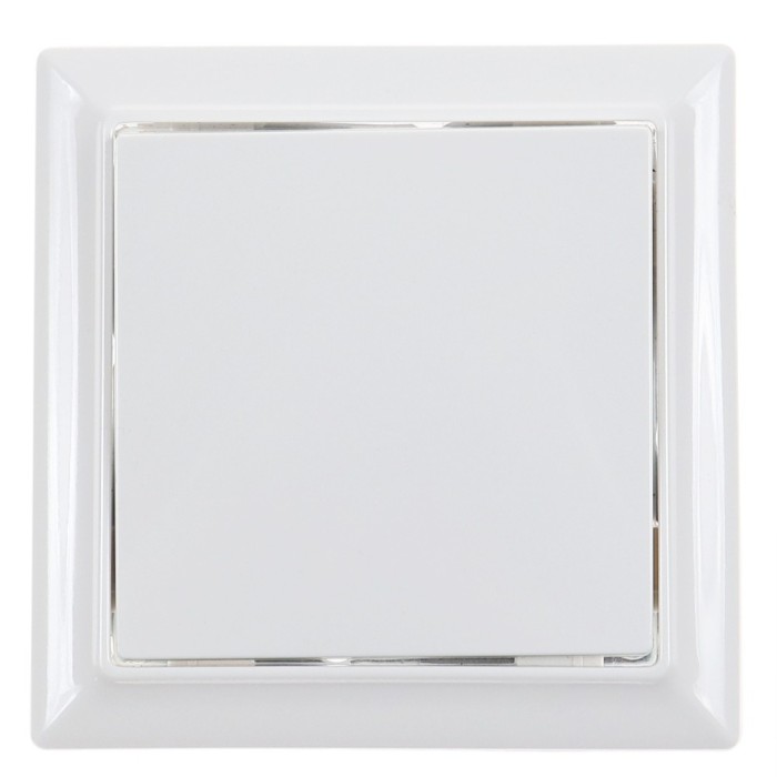 Intrerupator cap cruce Hoff Soft, incastrat, rama inclusa, 10A, 86 x 86 mm, alb