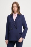 Sisley sacou culoarea bleumarin, cu doua randuri de nasturi, uni, 2KVXLW02R