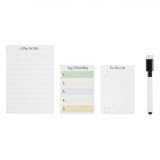 Set Notițe Magnetice, Arts &amp; Crafts, 4 buc, Cu Marker, Multicolor, Oem