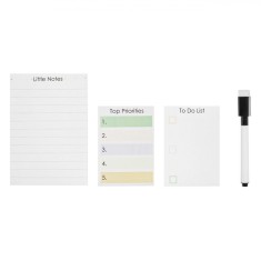 Set Notițe Magnetice, Arts &amp; Crafts, 4 buc, Cu Marker, Multicolor