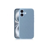 Husa compatibila cu iPhone 16, MagSafe, Design Woven, Soft Touch, Antisoc, Albastru Deschis
