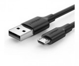 Cablu alimentare si date USB la Micro-USB, Ugreen Fast Charging, nickel plating PVC 1.5m, Negru