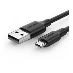 Cablu alimentare si date USB la Micro-USB, Ugreen Fast Charging, nickel plating PVC 1.5m, Negru