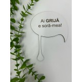 Props cu textul ,,Ai grija e sora-mea din MDF