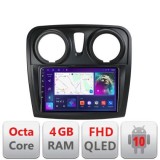 Navigatie Dacia Sandero Logan Lodgy 2012-2020 B-sandero Android Ecran QLED octa core 4+64 carplay android auto kit-sandero+EDT-E309V3 CarStore Technol