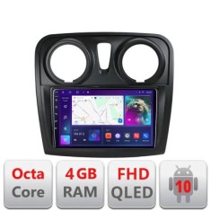 Navigatie Dacia Sandero Logan Lodgy 2012-2020 B-sandero Android Ecran QLED octa core 4+64 carplay android auto kit-sandero+EDT-E309V3 CarStore Technol