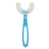 Cumpara ieftin Periuta de Dinti in Forma de U, pentru Copii 6-12 ani, Peri Moi, Model Inima, Culoare Albastra