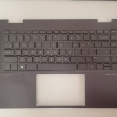 Carcasa superioara cu tastatura palmrest Laptop, HP, Envy 15-ES, 15M-ES, 15-EU, 15M-EU, M50067-A31, M45489-B31, M45489-001, iluminata, layout US, refu