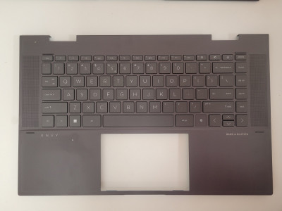 Carcasa superioara cu tastatura palmrest Laptop, HP, Envy 15-ES, 15M-ES, 15-EU, 15M-EU, M50067-A31, M45489-B31, M45489-001, iluminata, layout US, refu foto