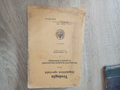 Teologia dogmatica speciala, VOL 2 * BLAJ 1928 foto