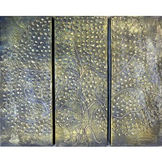Set 3 Tablouri pictate manual Tree of Life, L