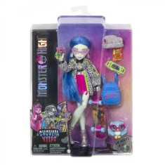 Monster High Papusa Ghoulia Yelps Cu Animalut Si Accesorii foto