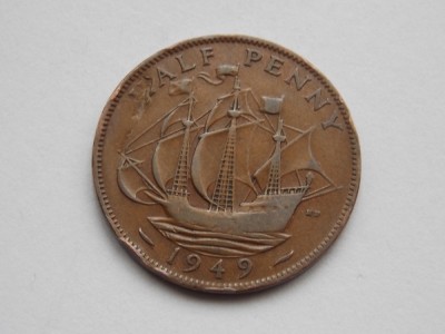 HALF PENNY 1949 GBR foto