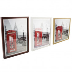 Rama foto Big Ben London, format 30x40 cm, lemn, aspect vintage, de perete foto