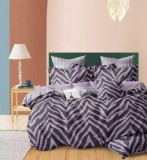 Cumpara ieftin Lenjerie Pat Tenerife Sf161, Bumbac, 6 Piese, Fara Elastic, Imprimeu, Lila