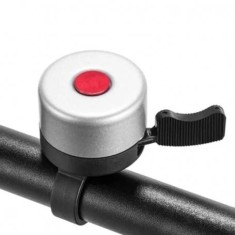 Sonerie pentru bicicleta, 3.7 x 5.4 cm, aliaj de cupru, argintiu
