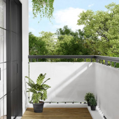 vidaXL Paravan de balcon, alb, 90x700 cm, 100% poliester oxford foto