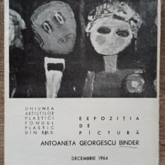 Pliant expozitia de pictura Antoaneta Georgescu Binder 1964