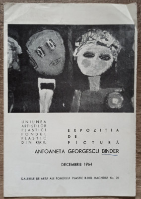 Pliant expozitia de pictura Antoaneta Georgescu Binder 1964 foto