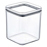 Recipient Depozitare Cereale, Model Transparent, Capacitate 1L, Plastic, 10.5x10.5x12 cm, Oem
