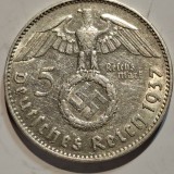 Germania Nazista 5 reichsmark 1937 J argint