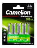 Set 4 acumulatori AA 600 mAh, Ni-Mh 1,2V ready to use - Camelion