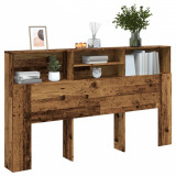 vidaXL Tăblie pat cu dulap, lemn vechi 180x19x103,5 cm lemn prelucrat