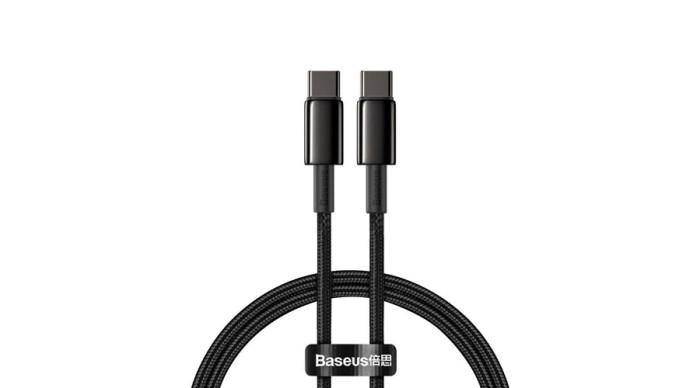 Cablu Baseus CATWJ-01 USB-C - USB-C PD QC 100W 5A 1m - negru