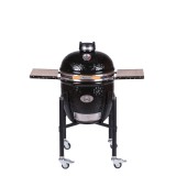 Grill ceramic cu carbuni CLASSIC PRO-Serie 2.0 negru cu suport metalic, Monolith Essential GrillCooking