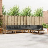 vidaXL Set de canapele de exterior 6 Bucată Natural și Antracit 3368145